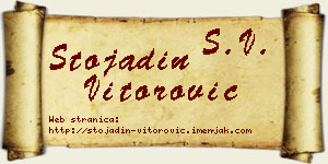 Stojadin Vitorović vizit kartica